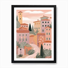 Pienza, Italy Illustration Art Print