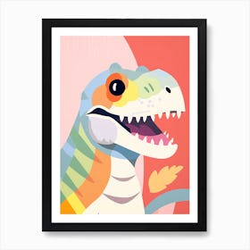 Colourful Dinosaur Majungasaurus 2 Art Print