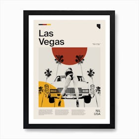 Mid Century Las Vegas Travel Art Print