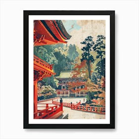 Nikko Toshogu Shrine Mid Century Modern 2 Art Print