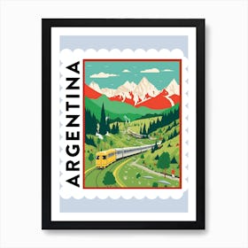 Argentina Travel Stamp Poster Art Print