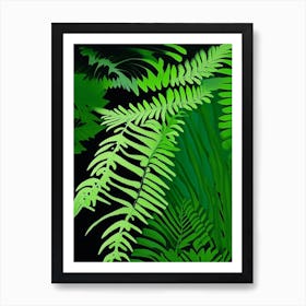 Common Horsetail Fern Vibrant Art Print