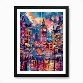 London and Big Ben, Contemporary Art, Souvenir Art Print