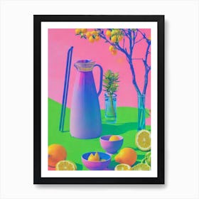 Lemon 1 Risograph Retro Poster Fruit Art Print