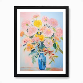 Flower Painting Fauvist Style Chrysanthemum 2 Art Print