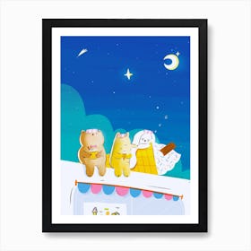 Ice Cream Break Art Print