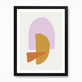 Scandi Abstract Pastels Modern Shapes Art Print