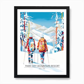 Park City Mountain Resort   Utah Usa, Ski Resort Poster Illustration 3 Art Print
