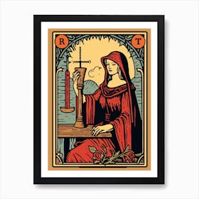 Temperance Tarot Card, Vintage 2 Art Print