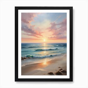 Sunset On The Beach 6 Art Print