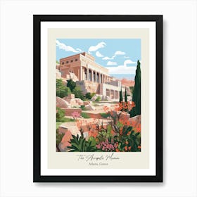 The Acropolis Museum   Athens, Greece   Cute Botanical Illustration Travel 3 Poster Art Print