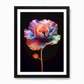 colorful rainbow flower Art Print