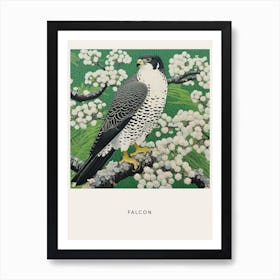 Ohara Koson Inspired Bird Painting Falcon 3 Poster Art Print