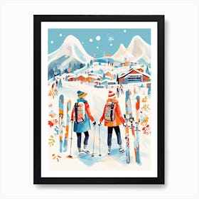 Whistler Blackcomb   British Columbia Canada, Ski Resort Illustration 6 Art Print