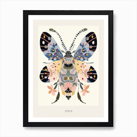 Colourful Insect Illustration Aphid 10 Poster Art Print