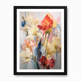 Abstract Flower Painting Gladiolus 2 Art Print