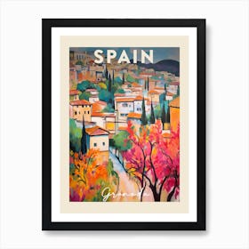 Granada Spain 1 Fauvist Painting  Travel Poster Art Print