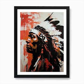 Comanche Calm; A Minimalist Perspective ! Native American Art Art Print