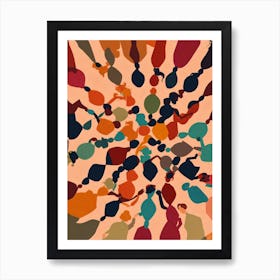 People In A Circle Art Print