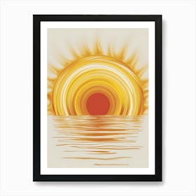 Sun Over Water Canvas Print Art Print