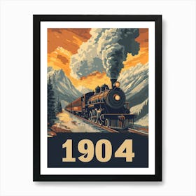 Aihrgdesign A Retro Poster Of A Steam Locomotive Traveling Th 5bdbb241 4d17 4d3b A6e2 D8697604309c 3 Poster