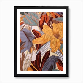 Fall Botanicals Iris 1 Art Print