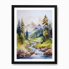 mountain forest landscape.2 Art Print