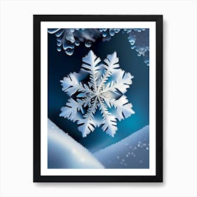 Delicate, Snowflakes, Pop Art Photography 1 Art Print