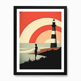 Outer Banks North Carolina, Usa, Bold Outlines 2 Art Print