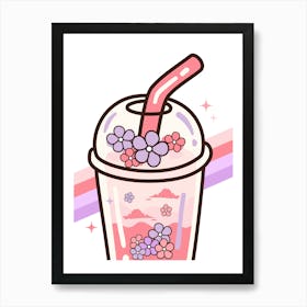 Kawaii Drink Art Print