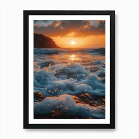 Sunset At The Beach 7 Art Print