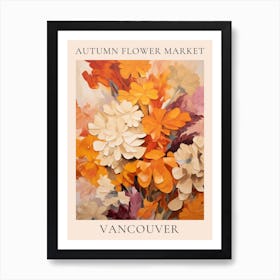 Autumn Flower Market Poster Vancouver Art Print