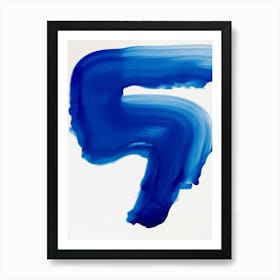 Blue Number 7 Art Print