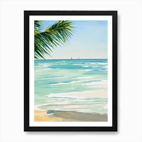 Folly Beach, South Carolina Contemporary Illustration 1  Art Print