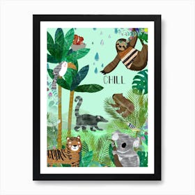 Chill Jungle Nursery Art Print