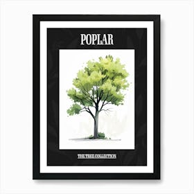 Poplar Tree Pixel Illustration 4 Poster Art Print