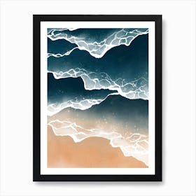 Watercolor Of A Beach Art Print