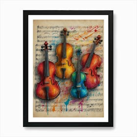 Violins Canvas Print Art Print