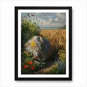 Stone In A Field 2 Art Print