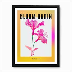 Hot Pink Gloriosa Lily 2 Poster Art Print