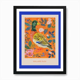 Spring Birds Poster Mallard Duck 2 Art Print