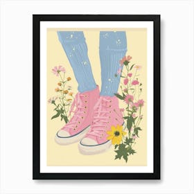 Spring Flowers And Sneakers 5 Art Print