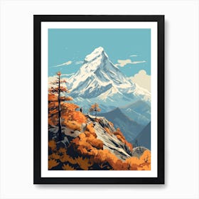 Poon Hill Trek Nepal 1 Hiking Trail Landscape Art Print