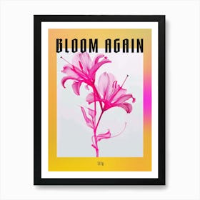 Hot Pink Lily 1 Poster Art Print