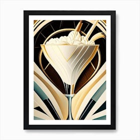 Coconut Cream Pie Cocktail Poster Art Deco Cocktail Poster Art Print
