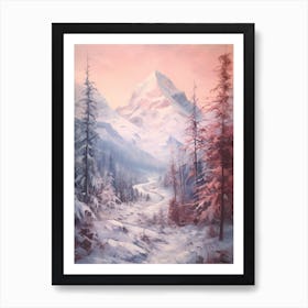 Dreamy Winter Painting Triglav National Park Slovenia 4 Art Print