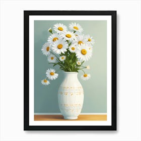 Daisies In A Vase 1 Art Print