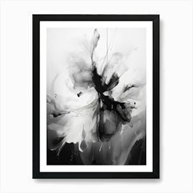 Fragility Abstract Black And White 4 Art Print