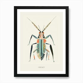 Colourful Insect Illustration Cricket 3 Poster Art Print