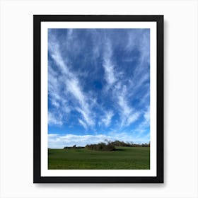 Cloudy Sky Over A Field Art Print